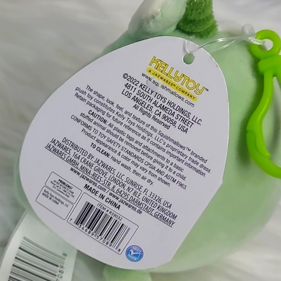 🆕️NWT Squishmallows Official Palmer Green Goat Clip On Collectible Mini Plush - Picture 8 of 13
